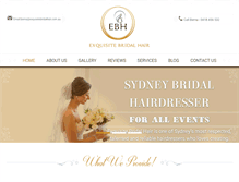 Tablet Screenshot of exquisitebridalhair.com.au